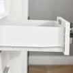 Caisson de Bureau Erlilac Rangement Documents 2 Tiroirs Roulettes Blanc