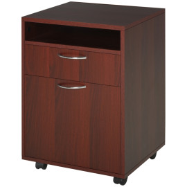 Caisson de bureau Teronos mobile tiroirs classeur marron foncé
