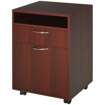 Caisson de bureau Teronos mobile tiroirs classeur marron foncé