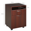 Caisson de bureau Teronos mobile tiroirs classeur marron foncé