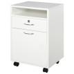 Enolum Armoire de bureau à documents avec tiroir et roulettes Chêne