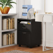 Meuble de Bureau Vilin rangement mobile verrouillable noir