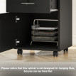 Meuble de Bureau Vilin rangement mobile verrouillable noir