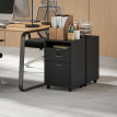 Meuble de Bureau Vilin rangement mobile verrouillable noir