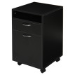 Conteneur à roulettes Amaren rangement bureau tiroir noir
