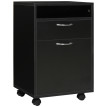 Conteneur à roulettes Amaren rangement bureau tiroir noir