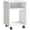 Rivuon Meuble porte imprimante à roulettes et rangements Blanc