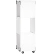 Meuble classeur Veraot mobile avec rangements ouverts pour imprimante blanc