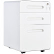 Amelay caisson bureau mobile verrouillable 3 tiroirs blanc