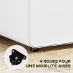 Amelay caisson bureau mobile verrouillable 3 tiroirs blanc