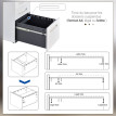 Amelay caisson bureau mobile verrouillable 3 tiroirs blanc