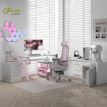 Amelay caisson bureau mobile verrouillable 3 tiroirs blanc