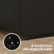 Caisson de bureau Solveal mobile verrouillable 3 tiroirs noir