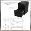 Caisson de bureau Solveal mobile verrouillable 3 tiroirs noir