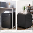 Caisson de bureau Solveal mobile verrouillable 3 tiroirs noir