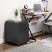 Caisson de bureau Solveal mobile verrouillable 3 tiroirs noir