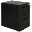 Caisson de bureau Solveal mobile verrouillable 3 tiroirs noir