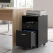 Caisson de bureau Nalanum rangement mobile verrouillable noir