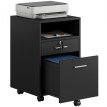 Caisson de bureau Nalanum rangement mobile verrouillable noir