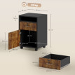 Berara Meuble de Bureau avec Étagère Tiroir Serrure et Armoire Marron