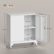 Jarac armoire de bureau métal verrouillable à 2 niveaux blanc