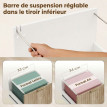 Jarova support imprimante à roulettes tiroirs étagères blanc chêne