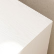Jarova support imprimante à roulettes tiroirs étagères blanc chêne