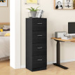 Aurarian caisson de bureau 4 tiroirs serrure dossiers A4 noir