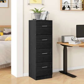Aurarian caisson de bureau 4 tiroirs serrure dossiers A4 noir