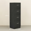 Aurarian caisson de bureau 4 tiroirs serrure dossiers A4 noir