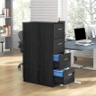 Aurarian caisson de bureau 4 tiroirs serrure dossiers A4 noir