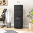 Aurarian caisson de bureau 4 tiroirs serrure dossiers A4 noir