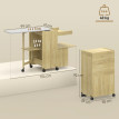 Terane armoire table à repasser pliable rangement fer et vêtements bois naturel