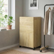 Terane armoire table à repasser pliable rangement fer et vêtements bois naturel