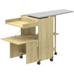 Terane armoire table à repasser pliable rangement fer et vêtements bois naturel