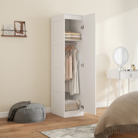 Jarara armoire vêtements penderie multifonction blanc