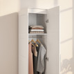 Jarara armoire vêtements penderie multifonction blanc
