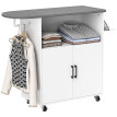 Table à repasser Larraiel mobile avec rangement blanc