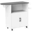 Table à repasser Larraiel mobile avec rangement blanc