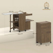 Belis Armoire table à repasser pliable rangement marron