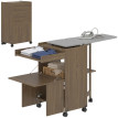 Belis Armoire table à repasser pliable rangement marron