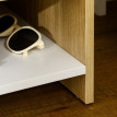 Table de chevet Camian moderne avec prises USB et tiroir Bois naturel