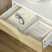 Delroum lot de 2 tables de chevet modernes avec tiroir et niche chêne blanc