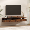 Produit Corraon Table de chevet murale avec tiroir marron rustique