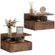 Produit Corraon Table de chevet murale avec tiroir marron rustique