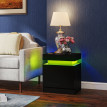 Lot de 2 chevets Arvik LED 2 tiroirs Bluetooth noir