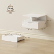 Meuble de chevet Melova suspendu avec recharge et rangement blanc
