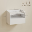 Lot de 2 tables de chevet Calelas flottantes avec station de charge blanc