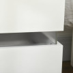 Table de chevet Belroenne LED RGB 2 tiroirs blanc