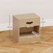 Table de chevet Avoena lot de 2 tiroir compartiment ouvert naturel